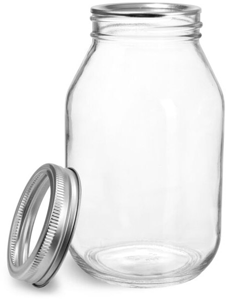 Sks Bottle & Packaging - 32 Oz Glass Jars, Clear Glass Mayo Economy 