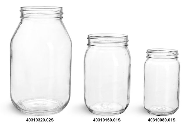Glass Jars, Clear Glass Mayo/ Economy Jars (Bulk), Caps NOT Included