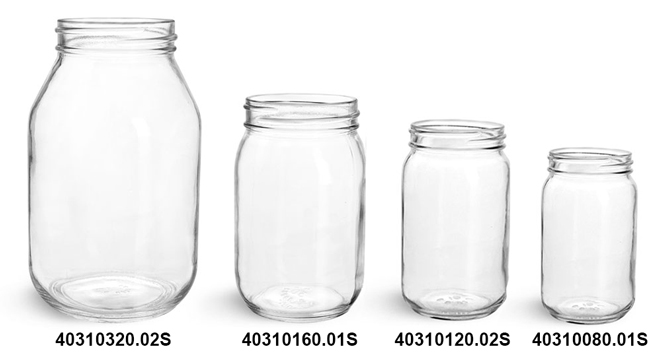 Glass Jars, Clear Glass Mayo/ Economy Jars (Bulk), Caps NOT Included