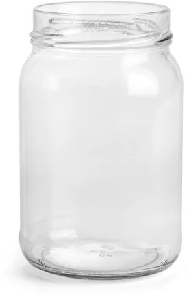 Clear Glass Wide Mouth Jars (Bulk), Caps NOT Included