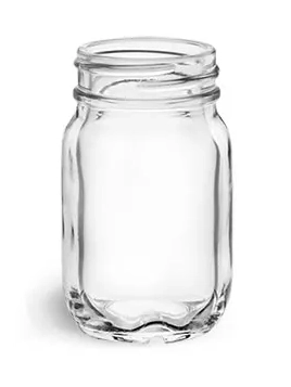 4- 22 oz Clear Glass Candle Jar & Lid ready for fill, Other Quantities  Available