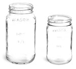 Clear Glass Mason Jars (Bulk), Caps NOT Included