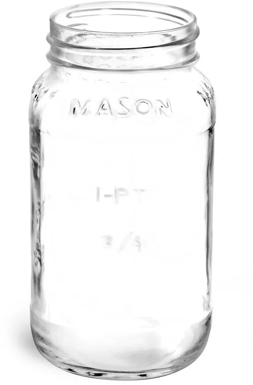 Mason Jar With Matching Straw, 25 oz