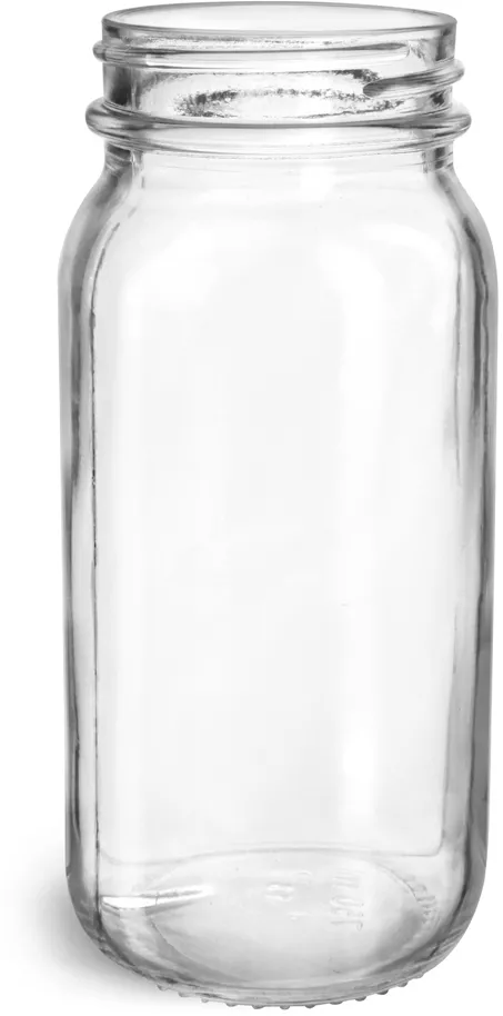 750 ml Glass Jars, Clear Glass Mayberry Jars (Bulk), Caps Not Included