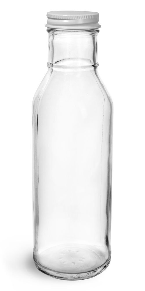 Download SKS Bottle & Packaging - 12 oz Glass Bottles, Clear Glass Barbecue Sauce Bottles w/ Lined Metal Caps