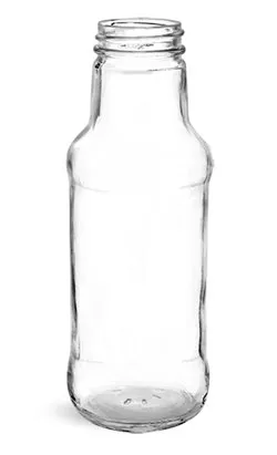 24 oz Clear Glass Beverage Bottles (Bulk), Caps NOT Included