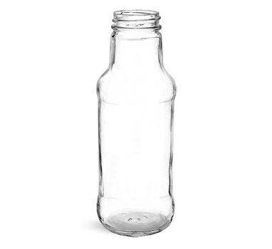 Clear Glass Beverage Bottles (Bulk), Caps NOT Included