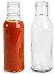 12 oz &nbsp;Clear Glass Screw Thread Sauce Bottles (Bulk), Caps NOT Included