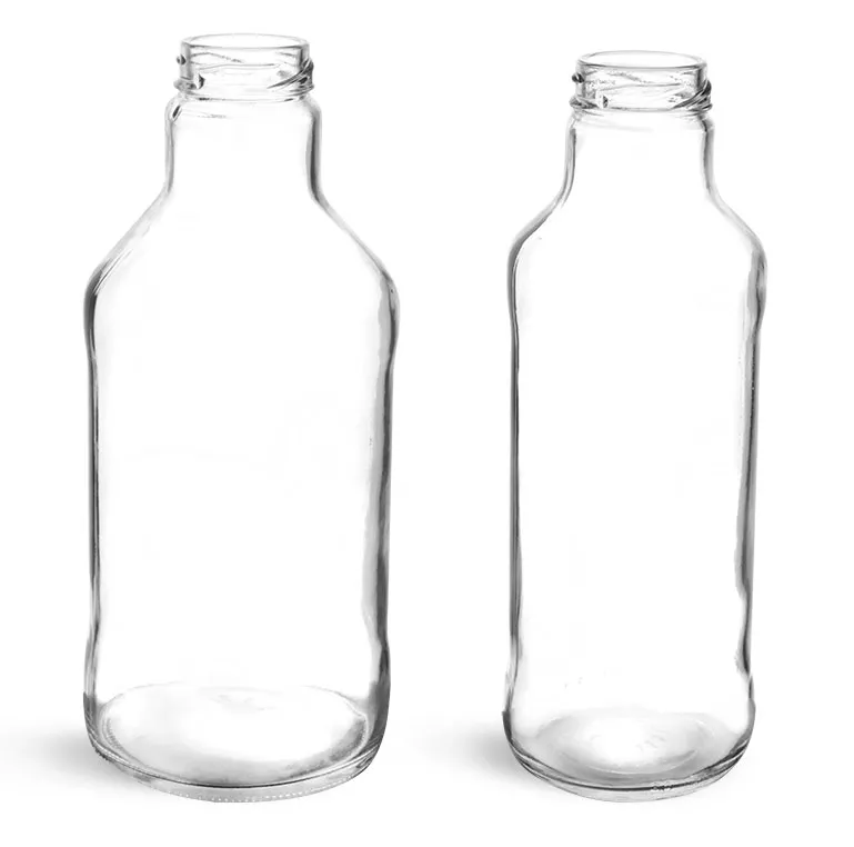 Clear Glass Beverage Bottles (Bulk), Caps NOT Included