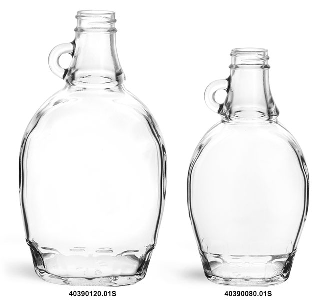 Download Sks Bottle Packaging Glass Bottles Clear Glass Syrup Bottles W Black Ribbed Lined Caps