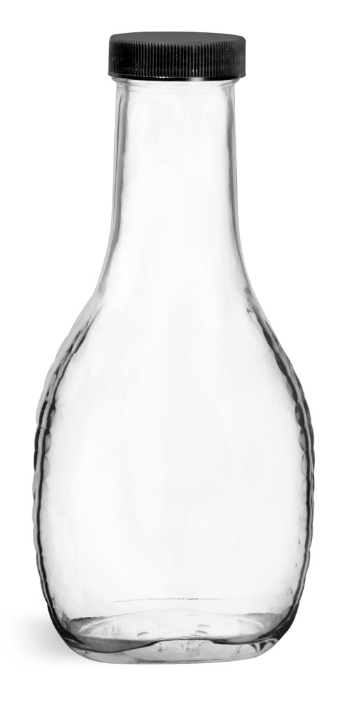 SKS Bottle & Packaging 8 oz Clear Glass Salad Dressing Bottles w