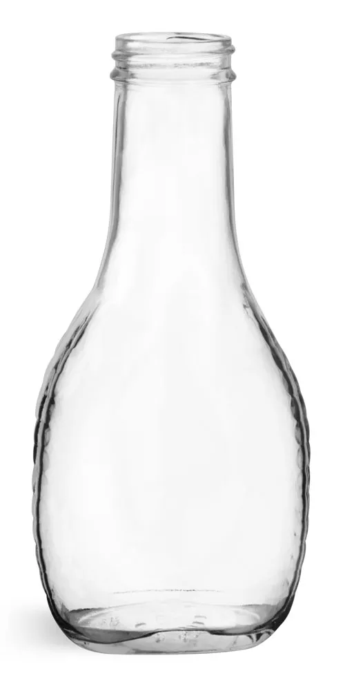 8 oz       Clear Glass Salad Dressing Bottles (Bulk), Caps NOT Included