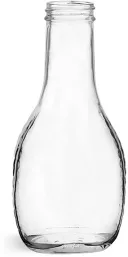 Clear Glass Salad Dressing Bottles (Bulk), Caps NOT Included