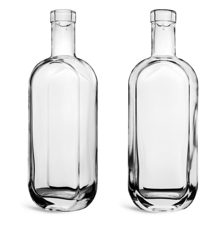 Clear Glass London Bar Top Bottles (Bulk)