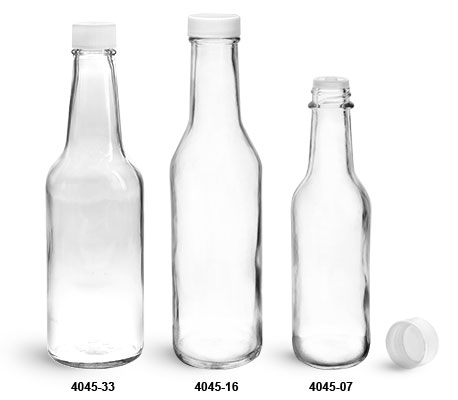 SKS Bottle & Packaging - Glass Bottles, Clear Glass Woozy Bottles w ...