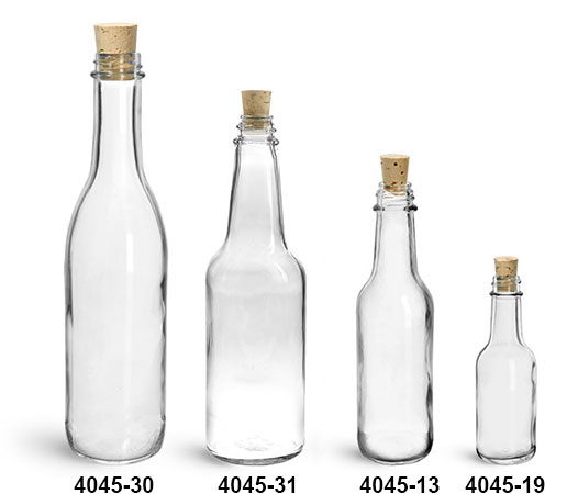 SKS Bottle & Packaging - Glass Bottles, Clear Glass Woozy Bottles w ...