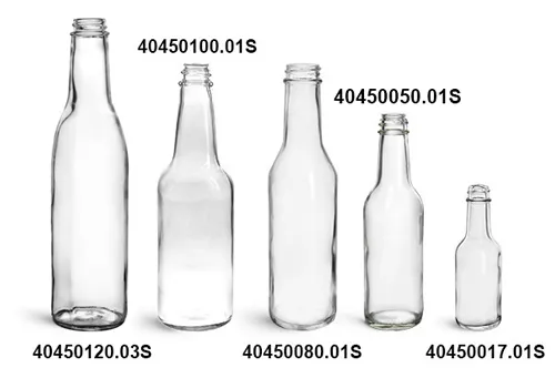 nicebottles Clear Glass Woozy Bottles, 12 Oz - Case of 12