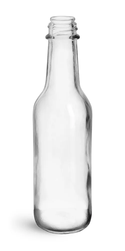 5 oz Clear Glass Woozy Bottles (Bulk), Caps Not Included