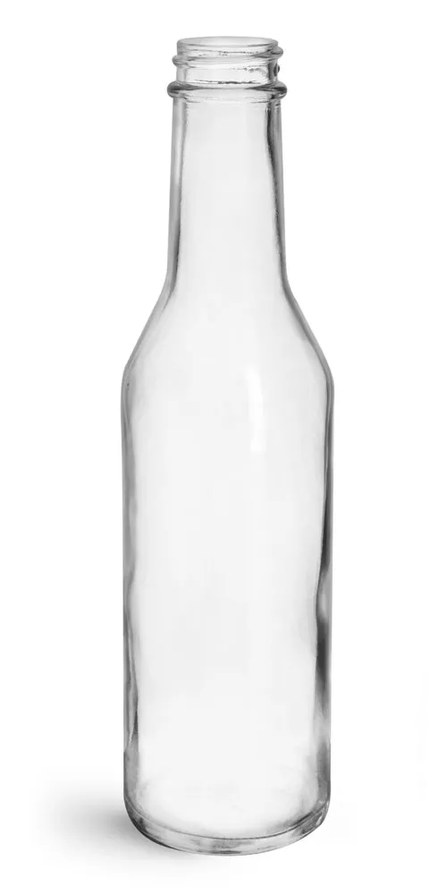 8 oz Clear Glass Woozy Bottles (Bulk), Caps NOT Included
