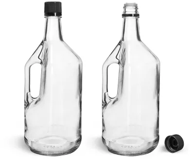 Home Brew, Fermentation and Distilling Containers, Clear Glass Liquor Flask  Bottles