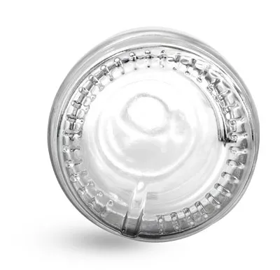 Glass Bottles, Clear Glass Moonshine Bottles w/ Black Ribbed Bar Tops & Natural Corks