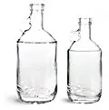 Glass Bottles, Clear Glass Moonshine Bottles (Bulk), Caps NOT Included