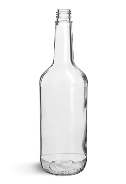 100ml Flint (Clear) Glass Flask Tamper Evident Oval Body - 28-350 Neck
