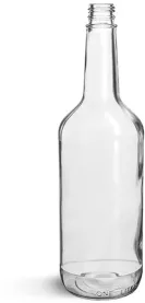 Clear Glass Liquor Bottles