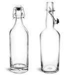Clear Glass Swing Top Bottles