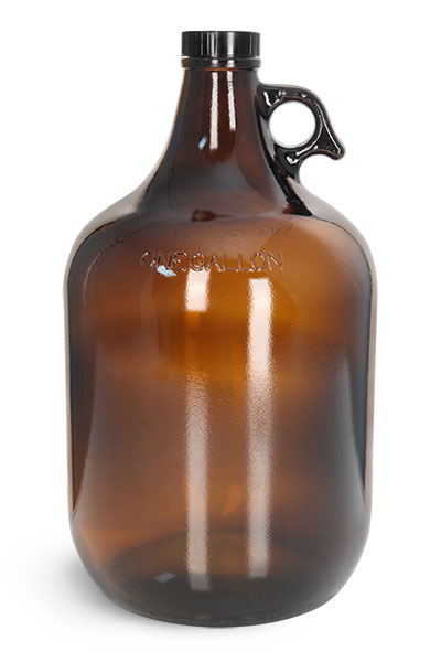 Amber Glass Coffee Bottles with Handles