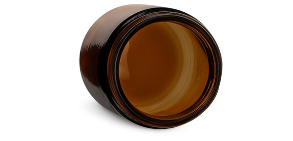 4 oz Amber Glass Straight Sided Jars (Bulk), Caps NOT Included