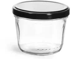 2.3 oz Clear Glass Thick Base Jars - Bulk Pallet - 5200B33BULK