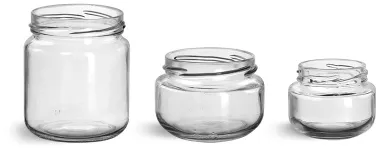 Clear Glass Wide Mouth Jars (Bulk)