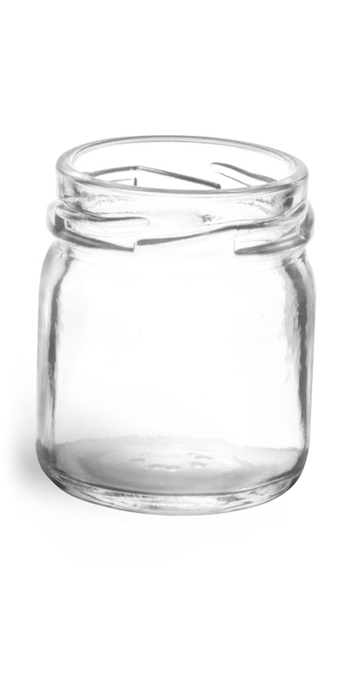 1 1/4 oz Clear Glass Jelly Jars (Bulk), Caps Not included