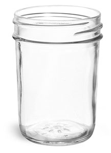 SKS Bottle & Packaging - Clear Glass Jars, 8 oz Clear Glass Jelly Jars ...