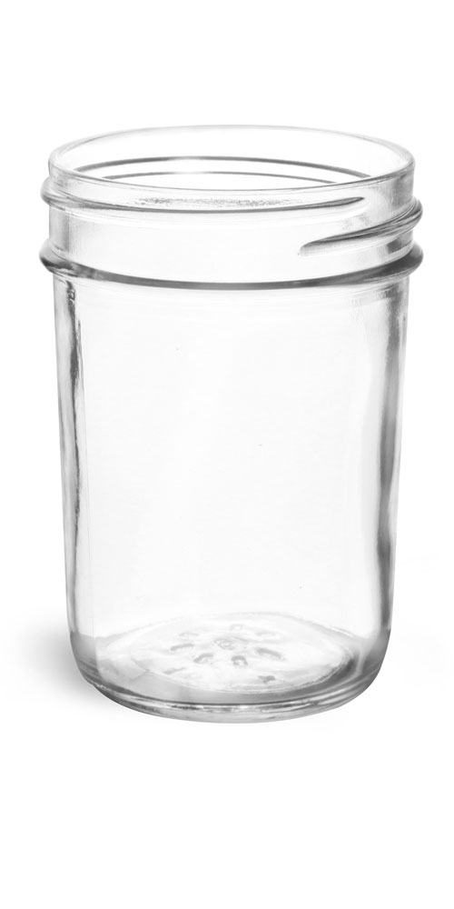 8 oz Clear Glass Jelly Jars (Bulk) Caps Not Included