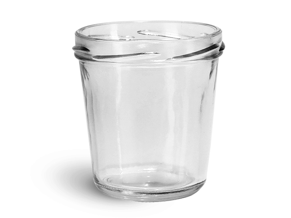 Clear Glass Jars, Clear Glass Tapered Wide Mouth Jars (Bulk)