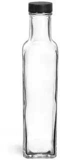 SKS Science Products - Glass Laboratory Bottles, 50 ml Clear Glass Media  Bottles w/ Blue Caps