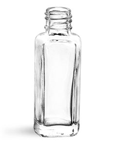 1/4 oz Clear Glass Sample Bottles (Bulk), Caps NOT Included