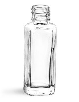 1/4 oz Clear Glass Sample Bottles (Bulk), Caps NOT Included