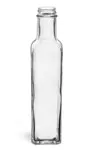 Clear Glass Square Bottles (Bulk), Caps NOT Included
