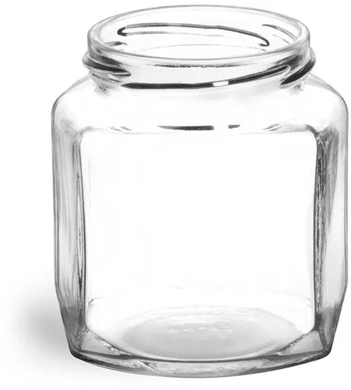 12 oz. wt. Glass Cylinder with hex cell embossing (12/case) [CH-12]