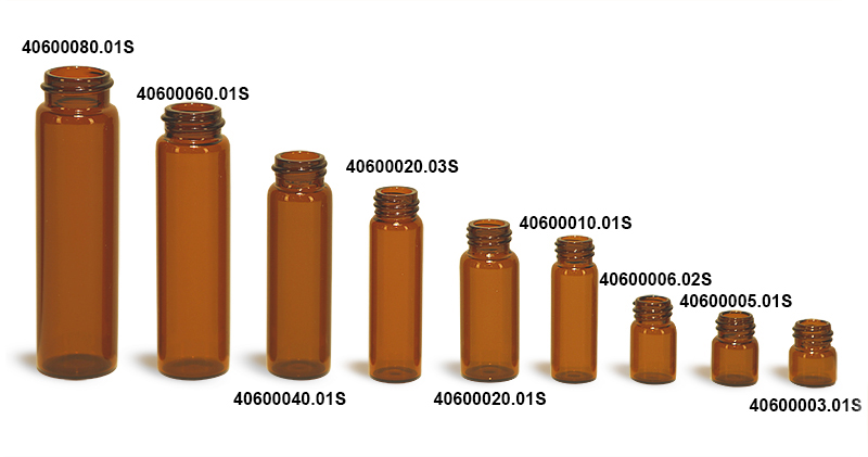 Amber Glass Vials (Bulk) Caps Not Included