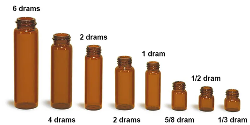 Storage Vial, Clear Liquid Sampling Sample Glass Thread Bottles, Capacity  10ml (1/3 Oz) with 18