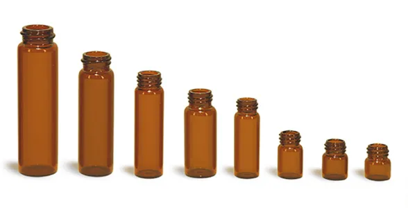 Amber Glass Vials (Bulk), Caps NOT Included