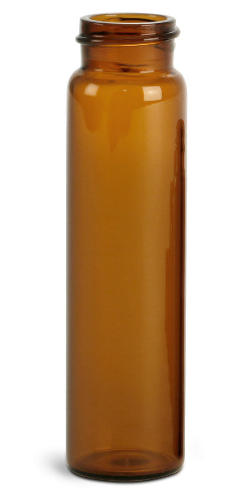 SKS Bottle & Packaging - 1/2 dram Amber Glass Vials (Bulk), Caps NOT ...