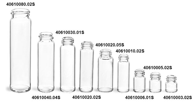 Clear Glass Vials (Bulk) Caps Not Included
