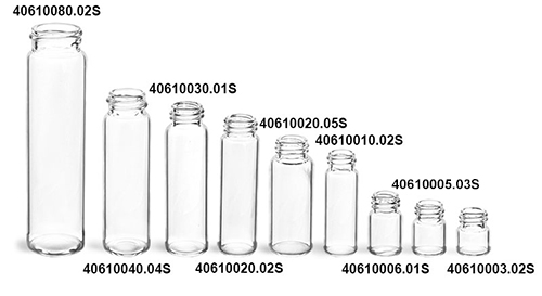 Clear Glass Vials (Bulk) Caps Not Included