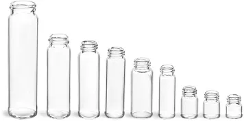 Clear Glass Vials (Bulk), Caps NOT Included