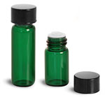 SKS Bottle & Packaging - Glass Vials, Blue Glass Vials w/ Black ...